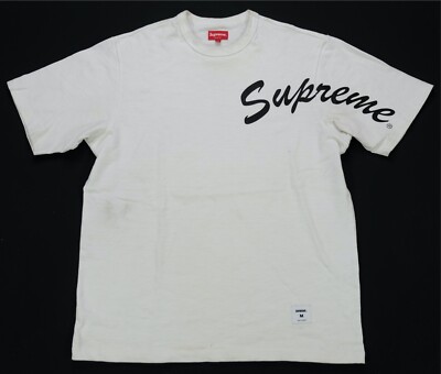 Rare SUPREME FW20 2020 Shoulder Arc Spell Out T Shirt Rare SUPREME FW20 2020 Shoulder Arc Spell Out T Shirt