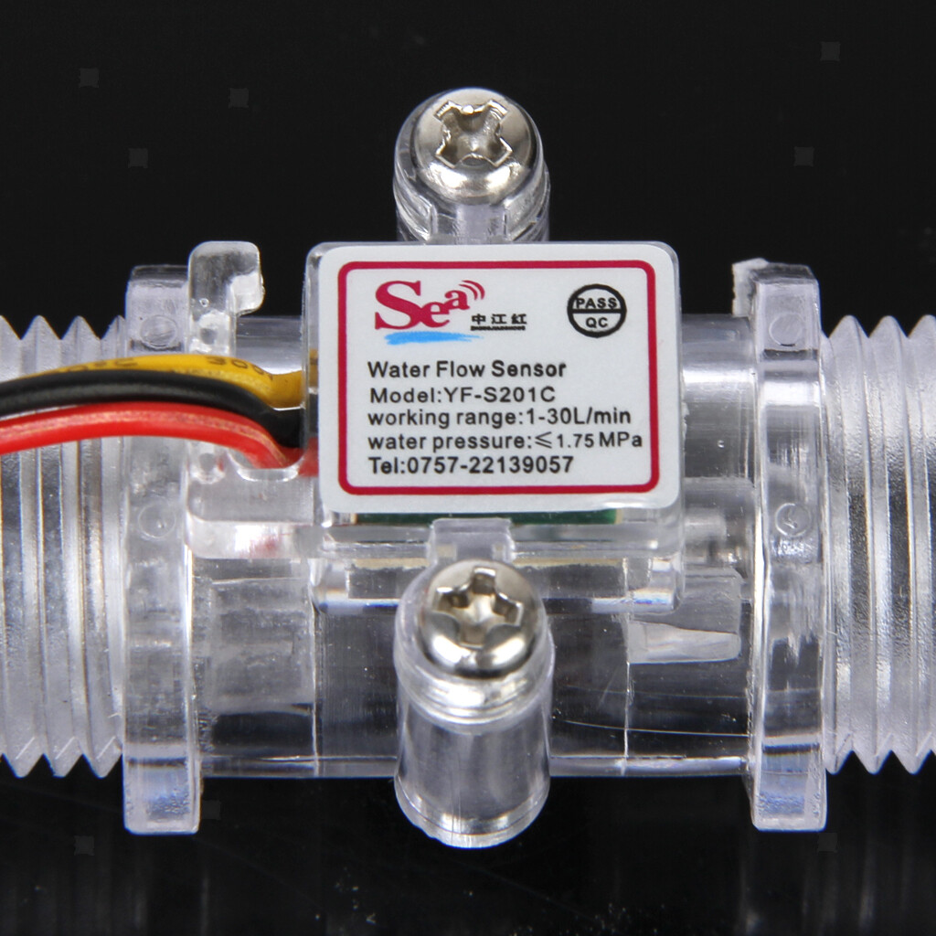 G1/2 Hall-Effekt Flüssigkeits-Wasserdurchflusssensor Schalter Durchflussmesser Zähler 1-25L/min YF-B7 H57 Kupfer NPN Pulsausgang