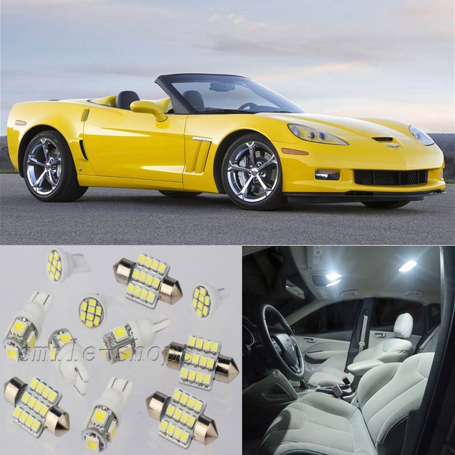 12pcs White Interior LED Light Kit for Chevrolet Corvette C6 20052013 eBay