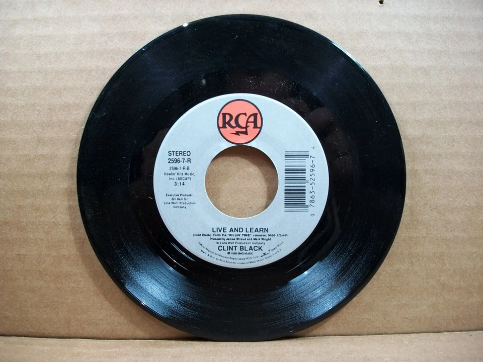 Clint Black - Nothing's News/Live And Learn (45 RPM, 1990, RCA) - Image 3 of 4