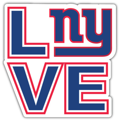 New York Giants NFL Sport Love Car Bumper Sticker Decal ''SIZES''