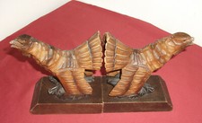 Buchstütze Holz mit einem Auerhahn 2 Buchstützen wunderschöne Holzarbeit.