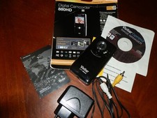 Vivitar DVR880 HD Camcorder Black - Untested, No USB charging cord