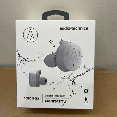 audio-technica SONICSPORT ATH-SPORT7TW GY Bluetooth Wireless