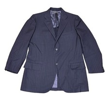 VTG BROOKS BROTHERS 346 Stretch Black Pin Stripe Wool Blazer Jacket Sz 42R USA