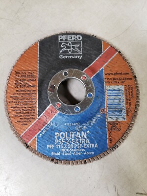 Pferd Polifan PSF-Z-EXTRA PFF 115 Z 80Flap Disc Grinding Disc 4.5'' x 3/4'' x 7/8''
