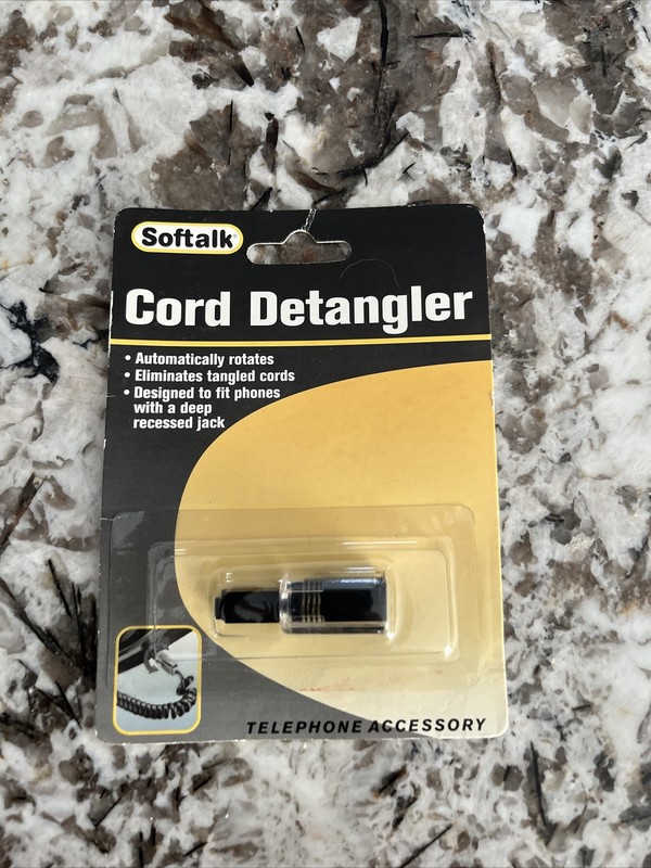 Softalk Automatic Rotating Cord Detangler Telephone Accessory (Black 21002) 