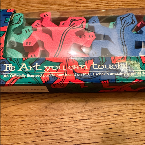 VTG 1996 Lizards of MC Escher Soft Foam Tile Puzzle Art 15 Pieces Complete - Picture 5 of 10