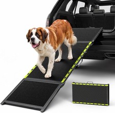 Rampa extra larga para perros 74" para camioneta SUV; rampa plegable para mascotas 250 lb
