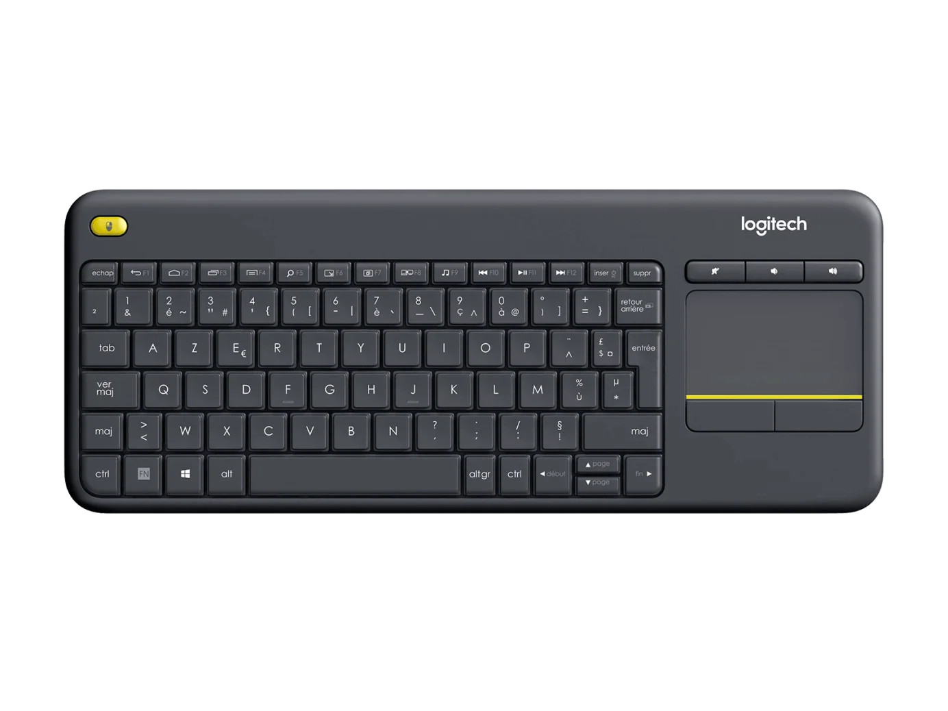 Logitech K400 Plus clavier sans fil avec pavé tactile pour piloter votre Smart TV depuis le canapé