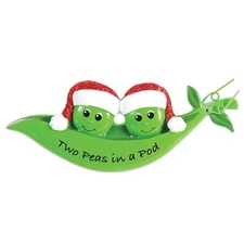 Family Series PEAPOD Family 2 3 4 5 6 Personalized  Christmas Ornament