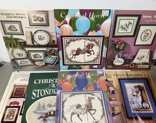 7 assorted Cross Stitch Books , Thread Bear, Country, Stoney Creek, Stoney Creek