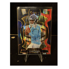 2025 Panini Select Football Cam Ward #26 Red & Black Prizm Shock Titans RC
