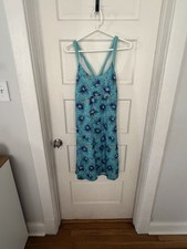 Preowned Patagonia Floral Twist Back Shelf Bra Dress Size-L