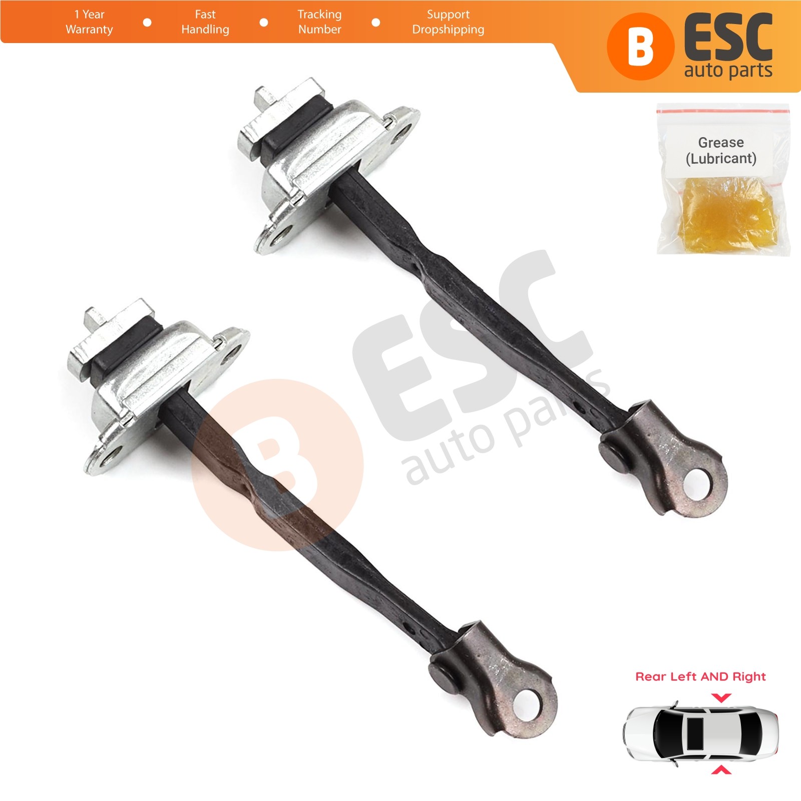 2X Rear Door Hinge Stop Assy Limiter for Toyota Camry MK6 V4 XV40 2006-2012