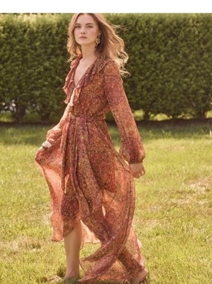 Figue ASPEN DRESS cinnamon brown size S 6-8