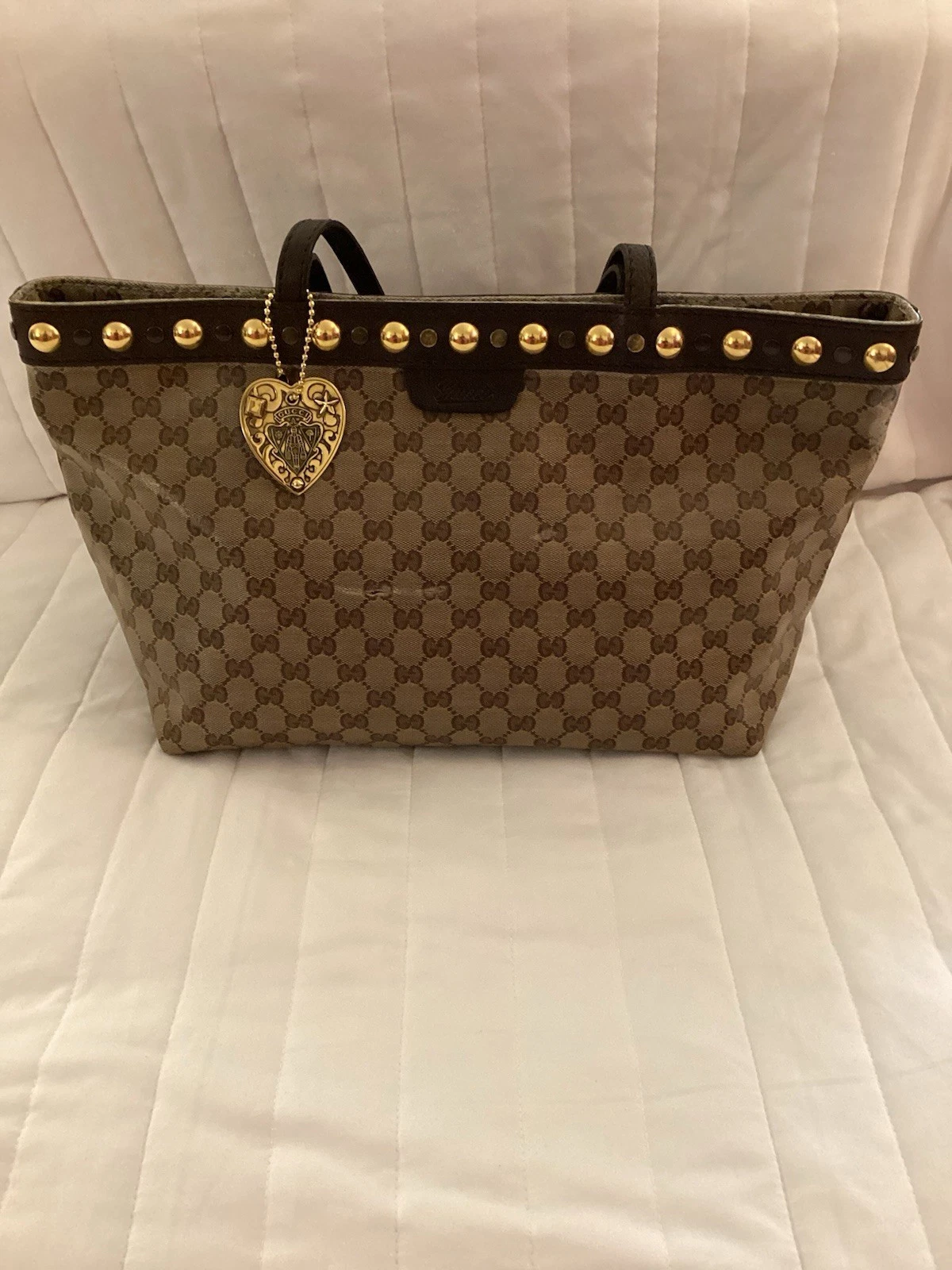 Borsa shopping Gucci originale GG Crystal Babouska usata LEGGI