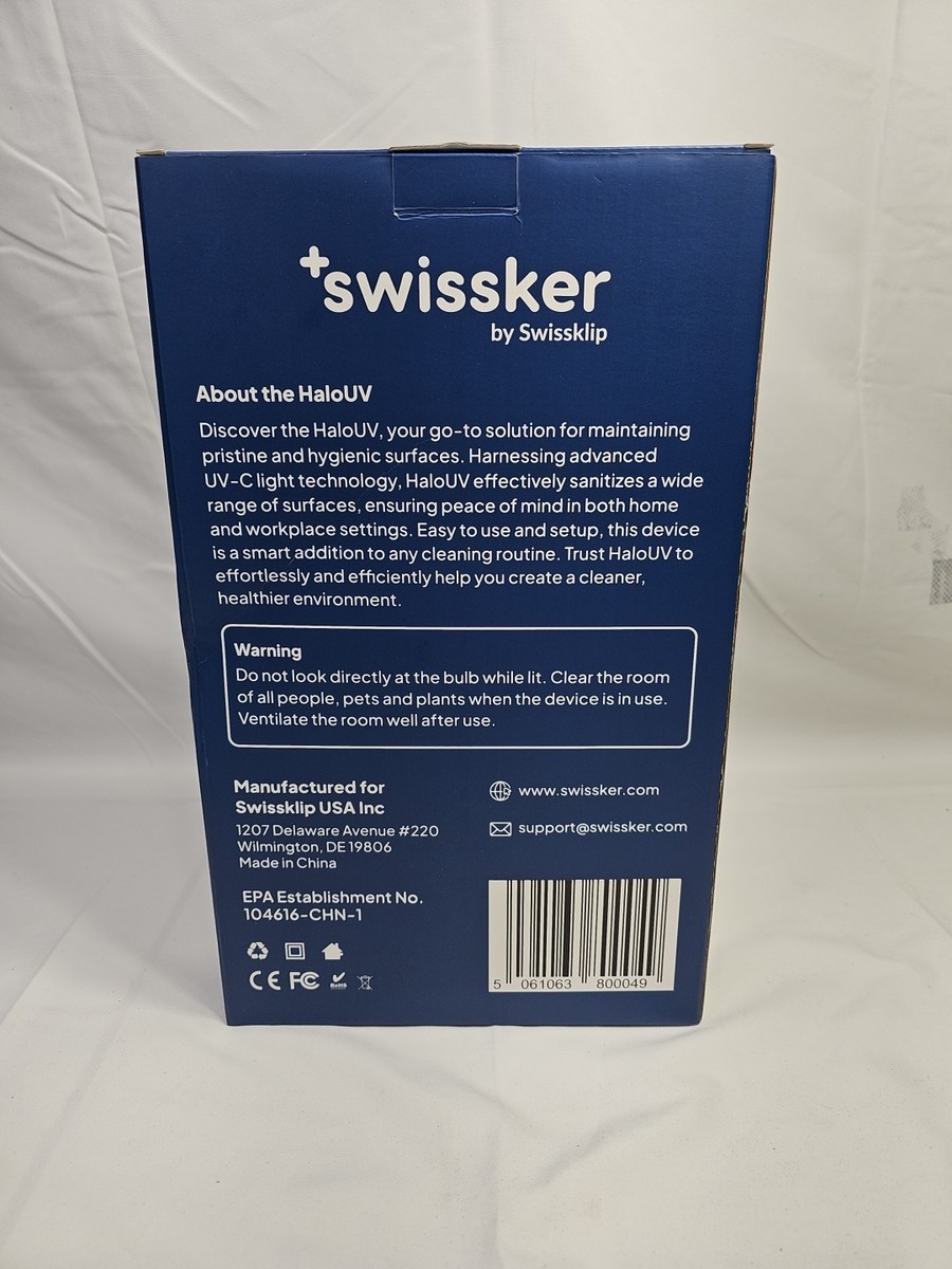 SWISSKER BY SWISSKLIP HALOUV HALO UV UV-C LIGHT HOME DISINFECTION