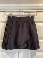 NWT Alo Aces Tennis Skirt XXS Black Retail 74.00