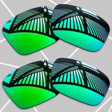 2 Pairs TRUE Polarized Replacement Lenses for-Oakley Holbrook OO9102 Frame Green