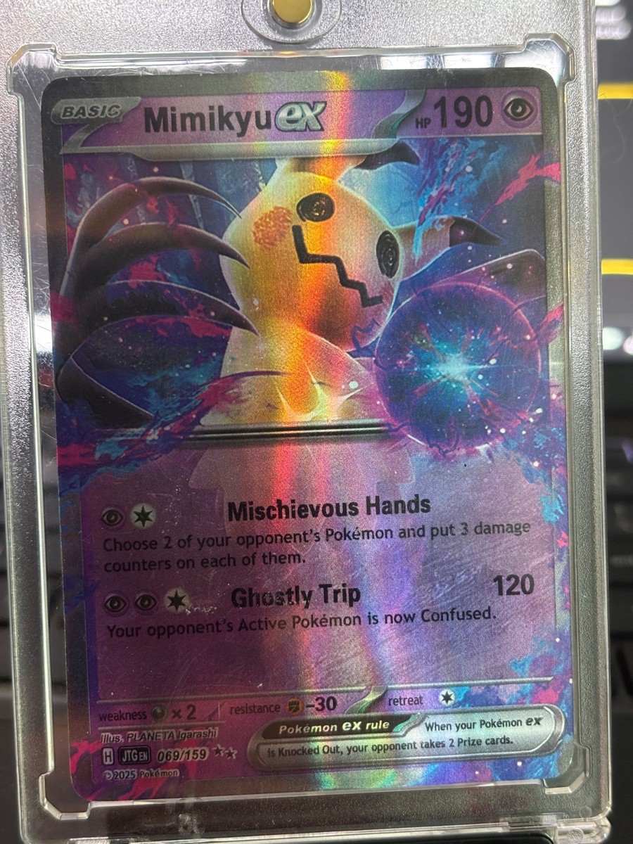 Pokémon Card TCG Mimikyu ex 069/159 SV09 Rare Holo NM Authentic