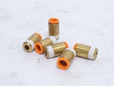 245509 New-No Box; SMC KV2H07-34S Lot-6 Straight Connectors 1/4" PTC x 1/8NPT