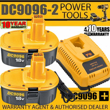 2Pack 18 Volt XRP Battery/ Charger for DeWalt DC9096-2 DC9098 DC9099 DW9096