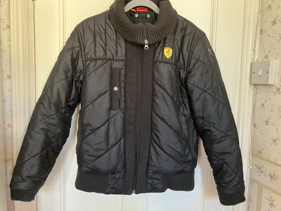 FERRARI PUMA VNTAGE BLACK WOMAN's PADDED JACKET CAMPIONE SIZE M