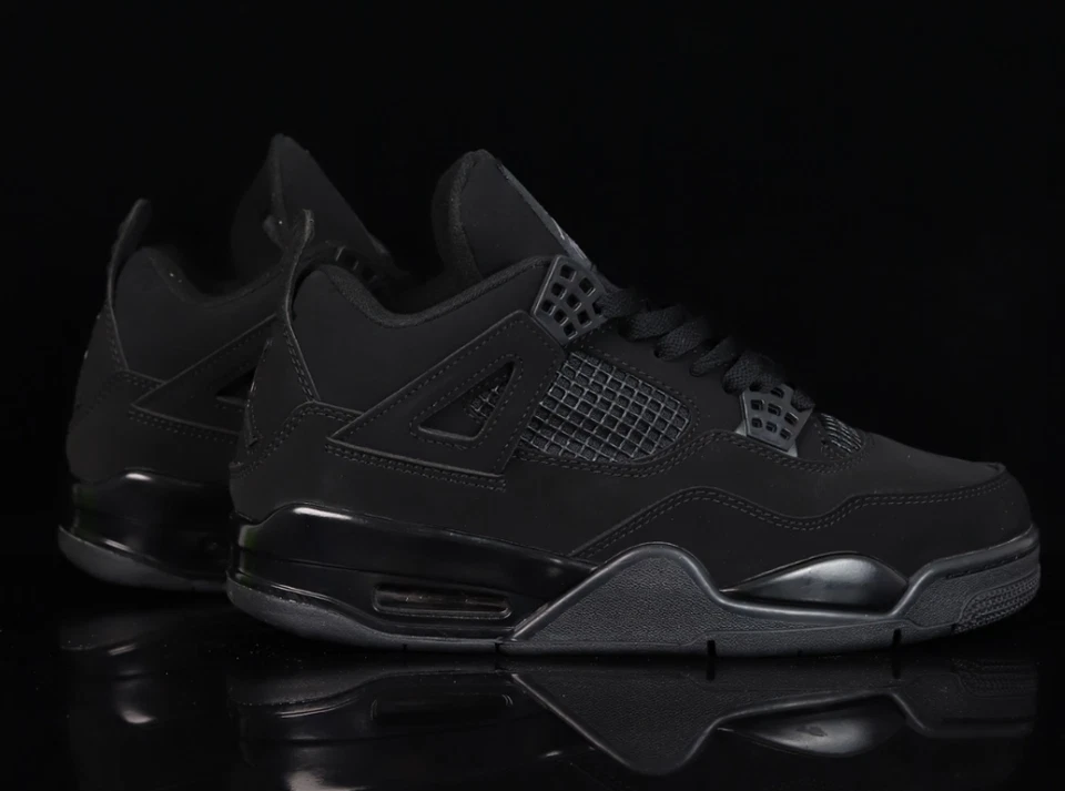 Мужские баскетбольные кроссовки Jordan 4 ретро черный кот средний верх размер 11 - Изображение 3 из 4