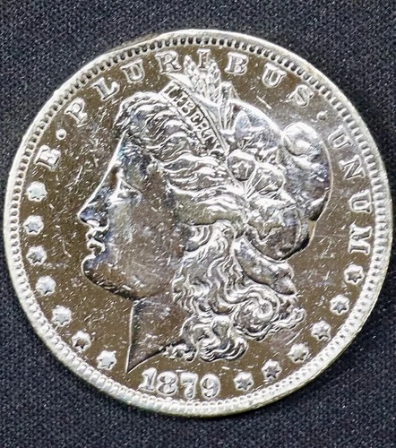 1879 Morgan Silver Dollar $1 Philadelphia AU Details Polished Cleaned Coin