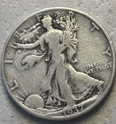 1937 D liberty walking silver half dollar