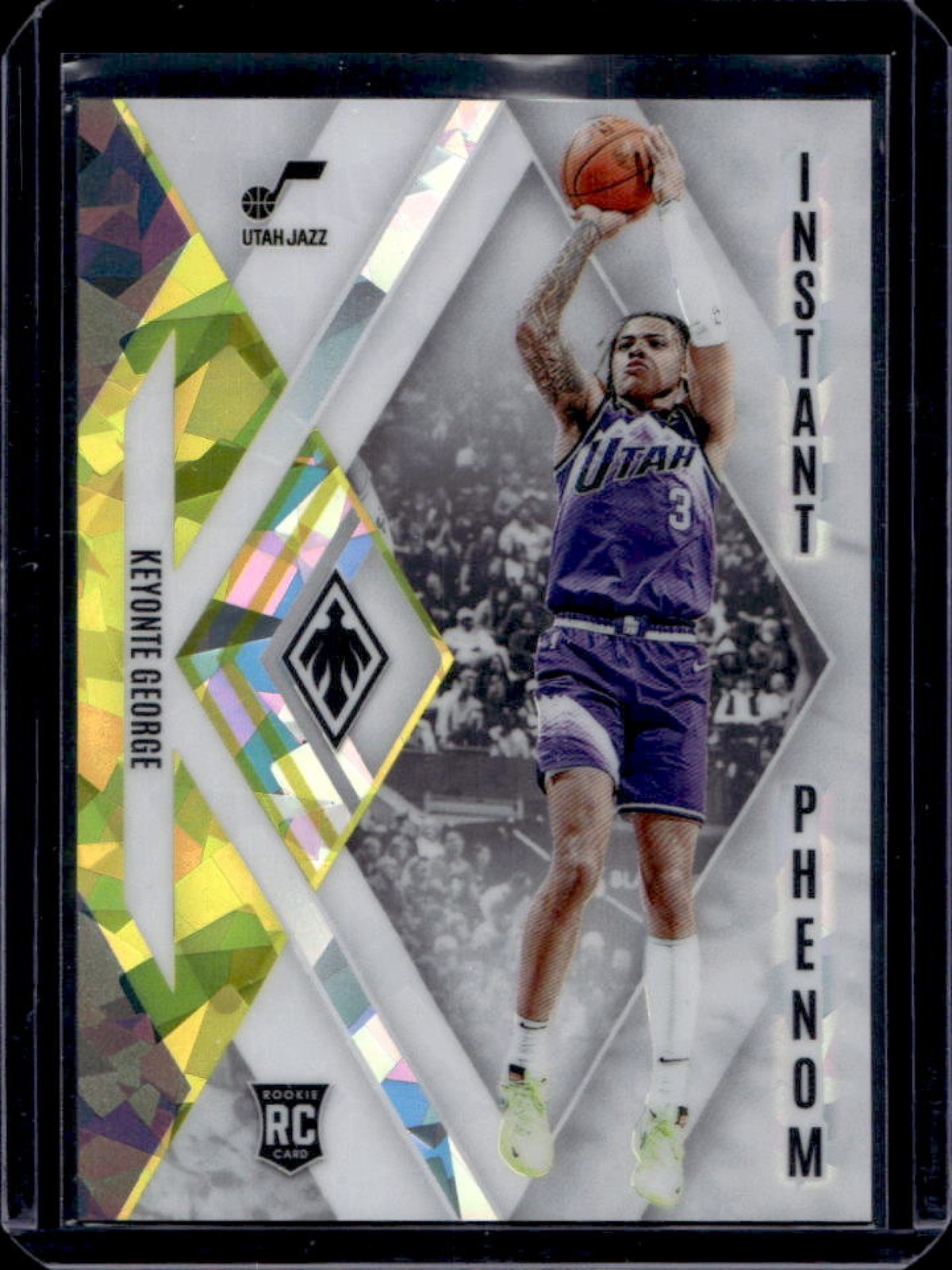 2023-24 Panini Phoenix Keyonte George Instant Phenom RC White Ice #/125 Jazz