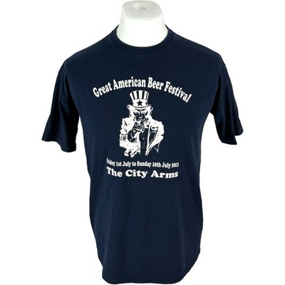 Bierfest T-Shirt mittelblau marine Fruit Of The Loom T-Shirt Beer Ale Tee M