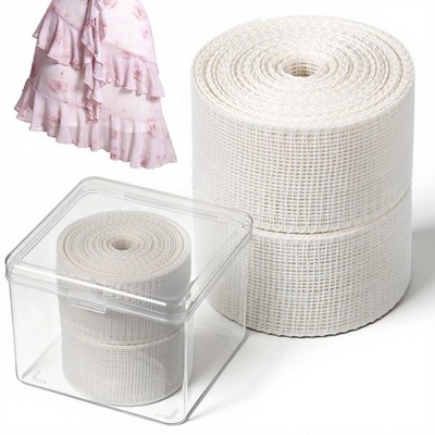 2 Rolls 10 Yards Hemming Tape for Sewing 1.38 Inch Width Fishbone Hem Tape fo...