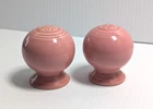 Fiesta Ware Salt & Pepper Shakers Set, Round Ball, Rose Pink