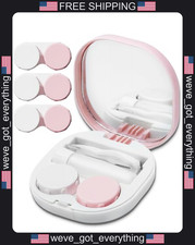 4 Pack Contact Lens Cases with Applicator and Solution Bottles