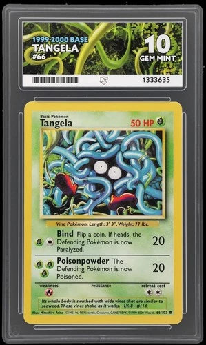 Tangela 66/102 ACE graded card