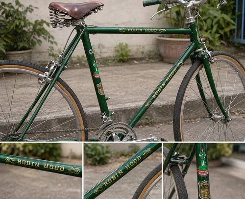 Vintage Robin Hood Bicycle Decal Sticker Set Classic Bike Frame Logo Retro Cycli - Picture 5 of 5