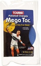 Tourna Pickleball Mega Tac Extra Tacky Paddle Grip 10 Pack, Blue