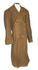 Overcoat, Wool, Melton, O.D., Rolled Collar, 32 Oz., 34R, 1945 Dated, Tag, Clean