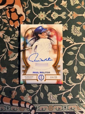 2026 Topps Tribute Orange /25 Auto Paul Molitor Brewers #TA-PM