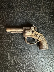 Vintage 1950s  Cast Iron Echo Brand Miniature Toy Pistol Western Toy