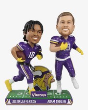Justin Jefferson & Adam Thielen Minnesota Vikings Bobblemate Dual Bobblehead NFL