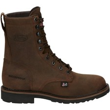 Justin Original Workboots Drywall 8 Inch Waterproof Steel Toe Work  Mens Brown