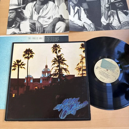 Eagles Hotel California 1976 LP 1st US Pressing Complete W/Original Poster! VG+