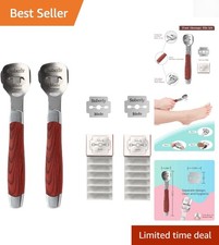 Effective Callus Shaving Set: 2 Durable Foot Files with 20 Reusable Blades