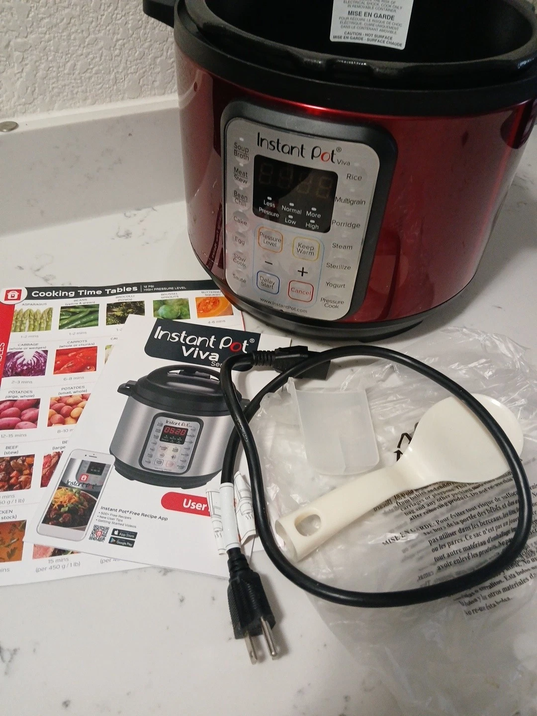 Instant Pot Red Viva 9-in-1 Multi-Use Pressure Cooker/Outlet/Manual ONLY