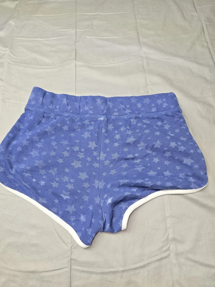 Pijama Victoria’s Secret Shorts Mujer Pequeño Estampado de Estrellas Terry Salón Cordón Foto 2 de 4