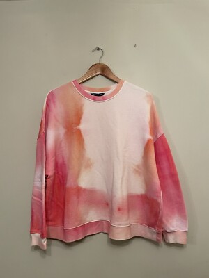 Whistles Tie Dye Oversized Sweatshirt Gr. Small Rosa Relaxed Fit 100% Baumwolle