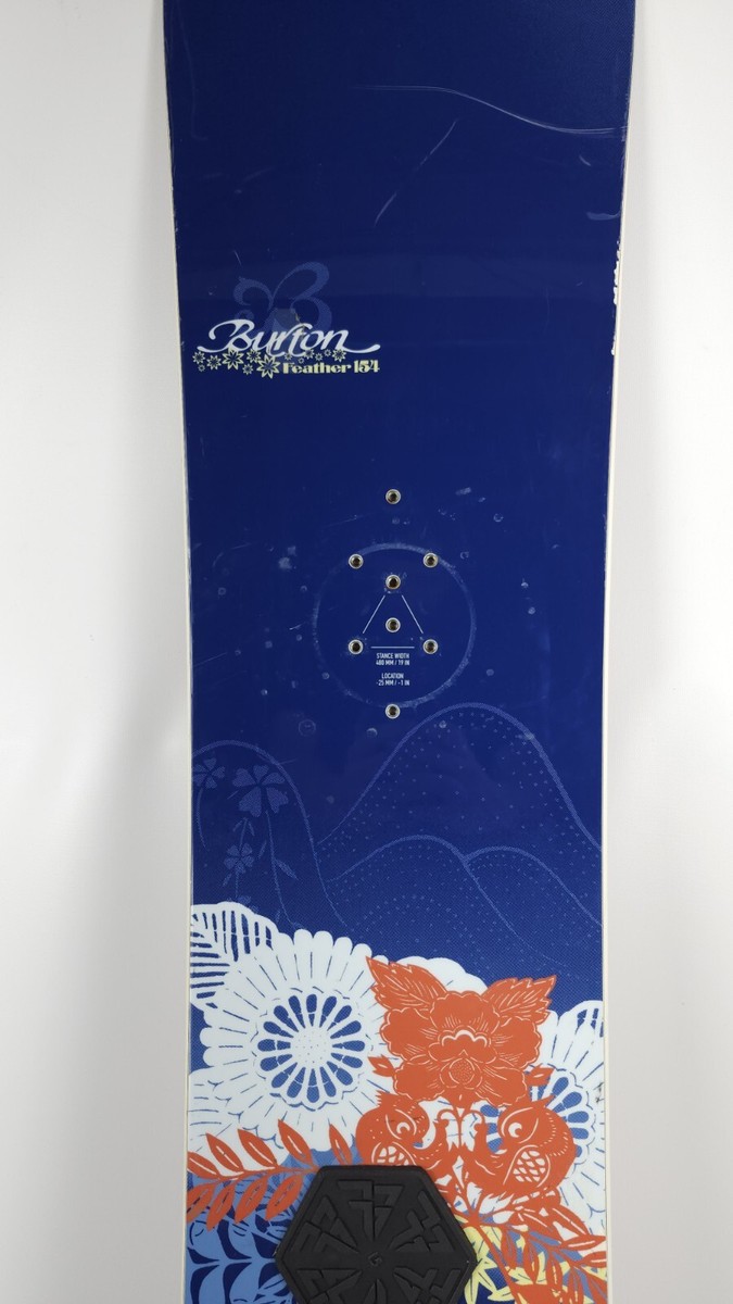 Burton Feather 154 Blue Foral Design Women's Snowboard 154cm | eBay